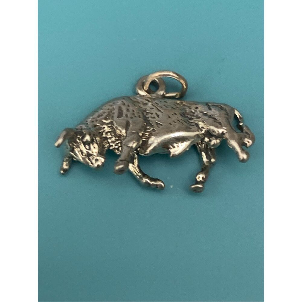 Bull Sterling Silver Jewelry Charm #animal #western #farm